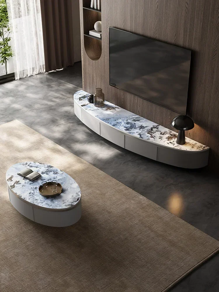 Легкая роскошная современная каменная тарелка Delifeng ТВ-шкаф для гостиной дома