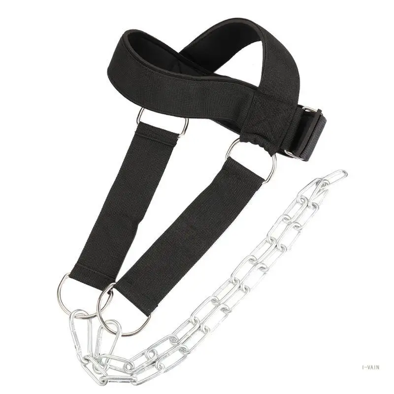 

M5TC Neoprene Padded for Head Harness with 30-inch Chain for Neck Training Exercise Gym Weight Lifting Strength