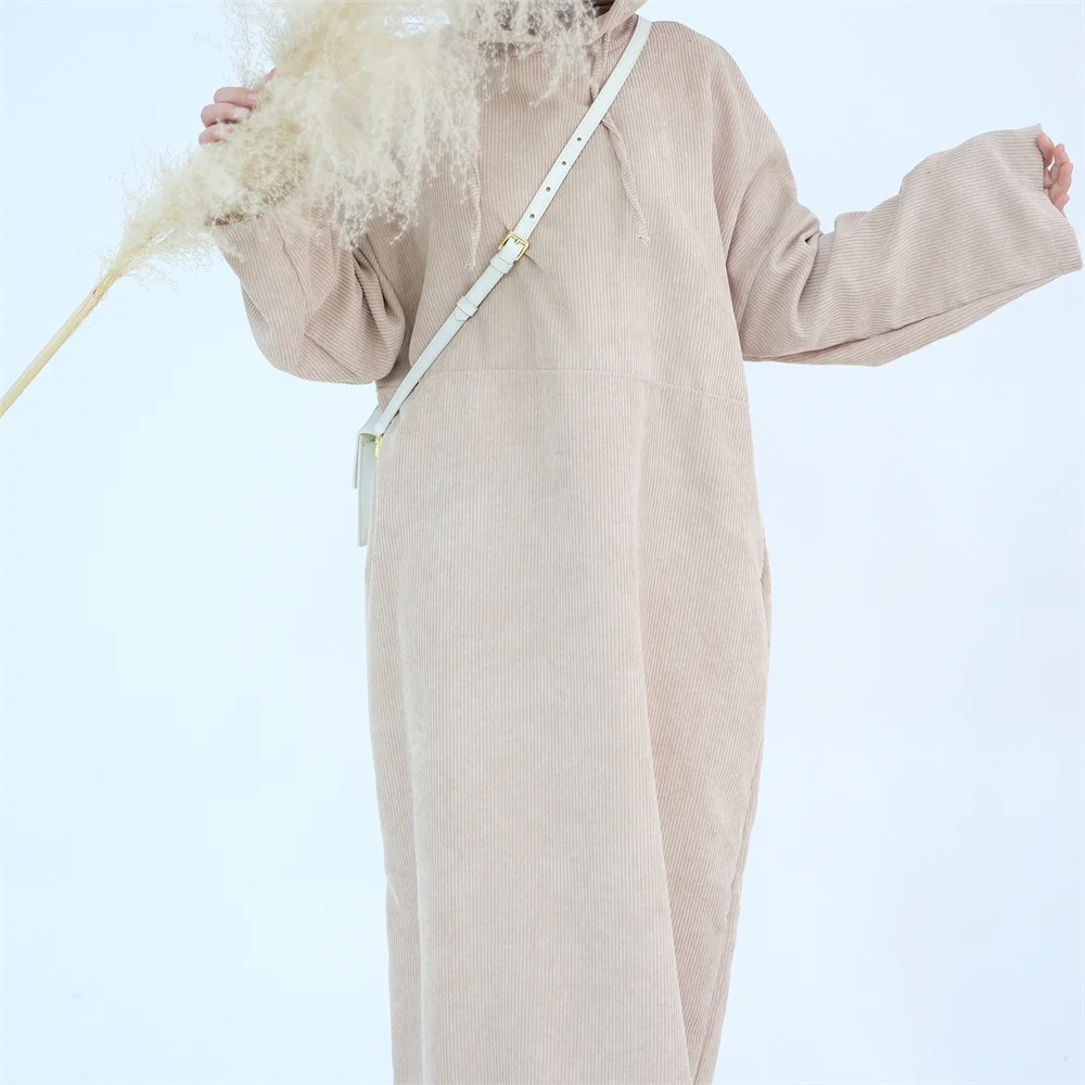 2024 Рамадан Новый Черный Ид Скромные Теплые Зимние Абаи Мусульманские Женщины