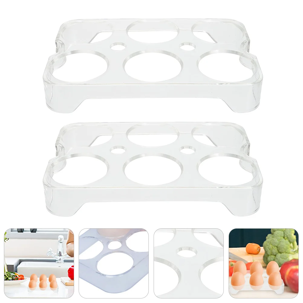 

Egg Holder Tray Refrigerator Storage Containerfridge Organizer Box Countertopkitchen Rack Carrier Display Stand Case Stackable