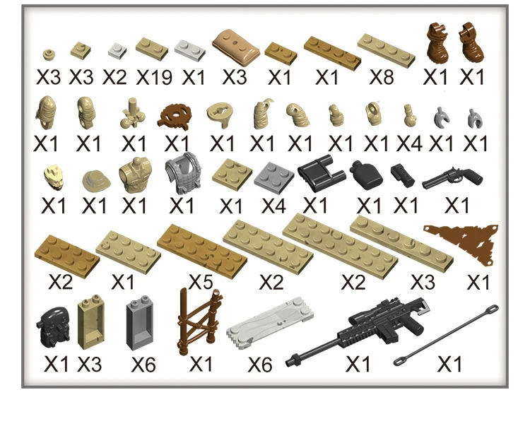 Масштаб 1:35 Современная Военная аутстонская снайперская сцена Мега блок второй
