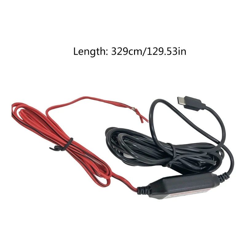 Кабель для автомобильной зарядки с жестким проводом Type-C 12V 24V до 5V 2A