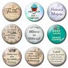 Магнит на холодильник с буквами 30 мм, вдохновляющие цитаты, стеклянный купол, магнитные наклейки на холодильник, доска для сообщений, домашний декор