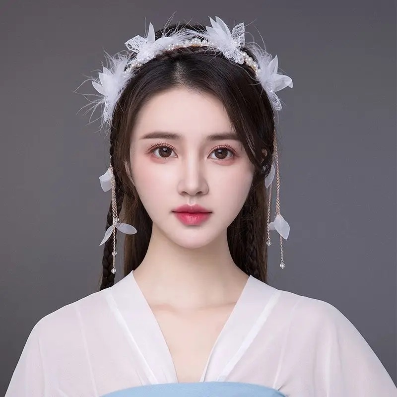 Hanfu головной убор аксессуары для волос Фея красота повязка Летний стиль