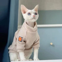 hairless cat clothes sphinx devon rex pet clothes turtleneck thick warmsphynx cat sweater pet kitten outftis clothes for cats