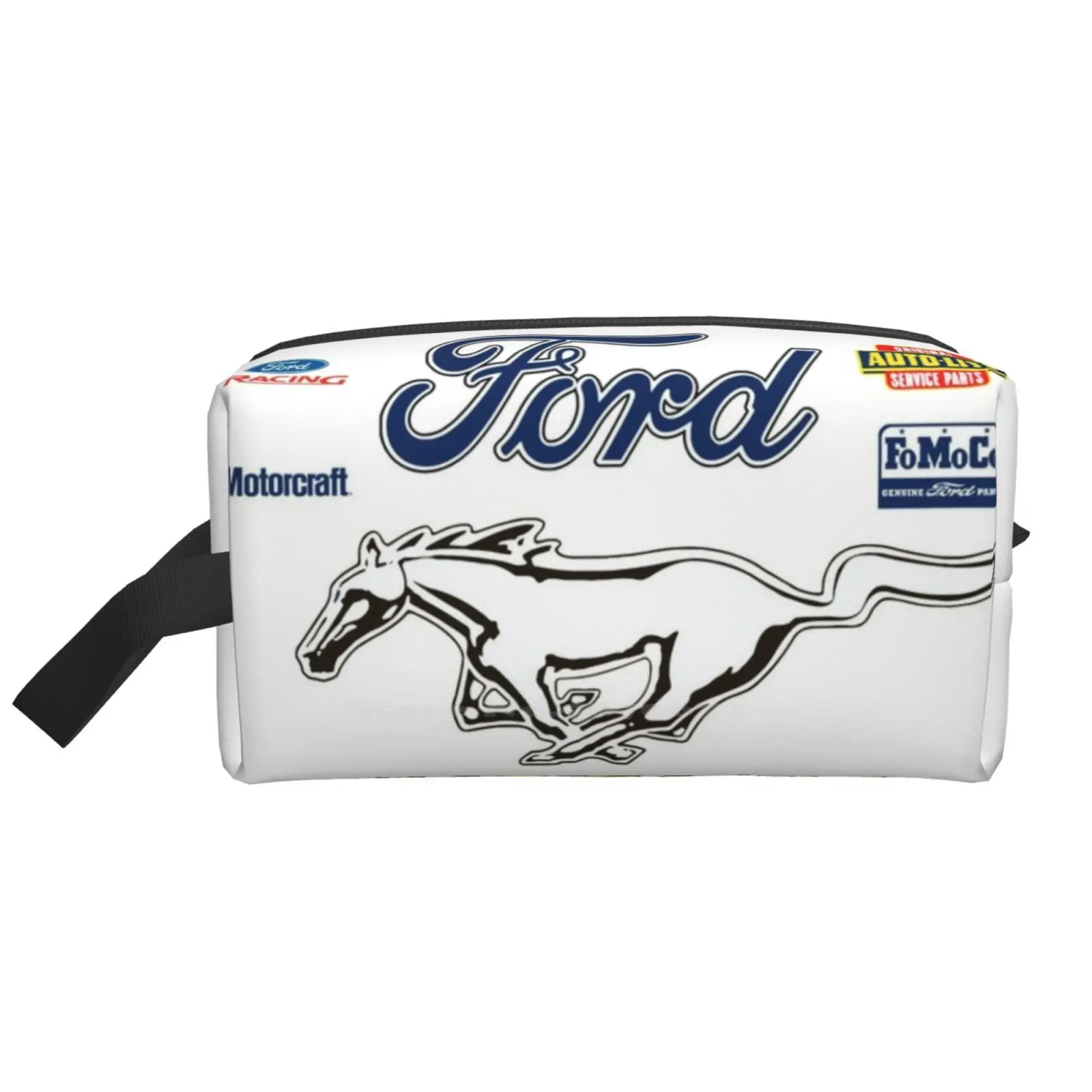 

Дорожная сумка для хранения Mustang, Цифровые портативные сумки для ручек на молнии, винтажные запасные части для двигателей гоночных автомобилей, гоночных лошадей, гоночных автомобилей