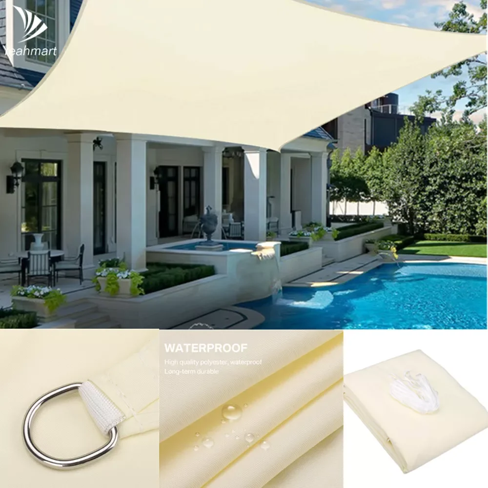 

NEW2023 Waterproof Sun Shelter Sunshade Protection Shade Sail Awning Camping Shade Cloth Large For Outdoor Canopy Garden Patio 4