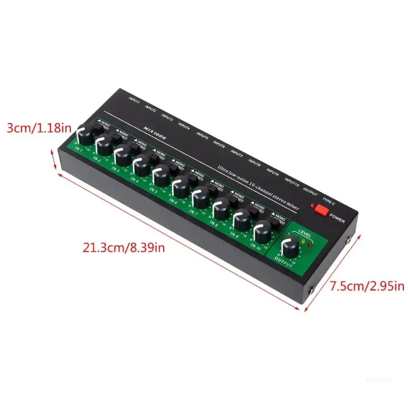 10-канальные микшерные консоли цифровой мобильный мощный микшер стерео USB для