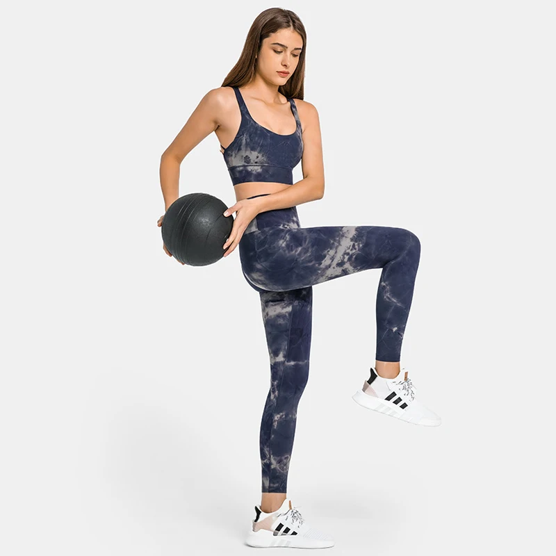 Leggings Female Clothing Yoga Women's Tracksuit Crop Top Fitness Sport Woman Clothes Breathable Pants Tights Printed Leggings