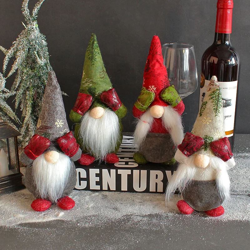 1 шт. рождественская подвеска вязаная плюшевая кукла-гном украшение для