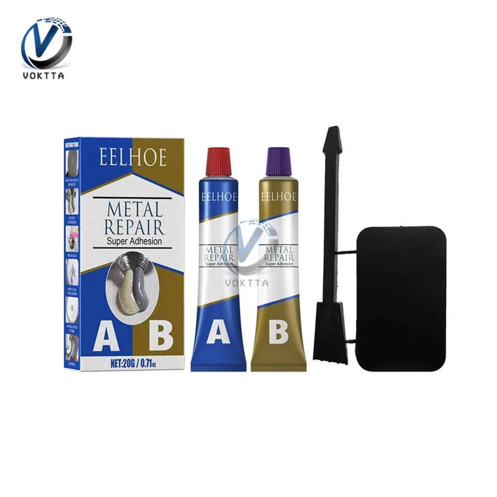 20/50/80/100g AB Adhesive Iron Stainless Steel Metal Repair Glue Quick-drying Glue Heat-resistant Industrial Metal Repair Paste