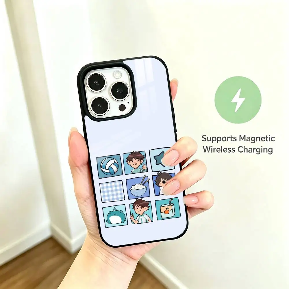 Фото Чехол для телефона Haikyuu Toru Oikawa для iPhone 17, 16, 15, 14, 13, 12, 11 Plus, Pro. Поддерживает магнитную беспроводную зарядку. №2