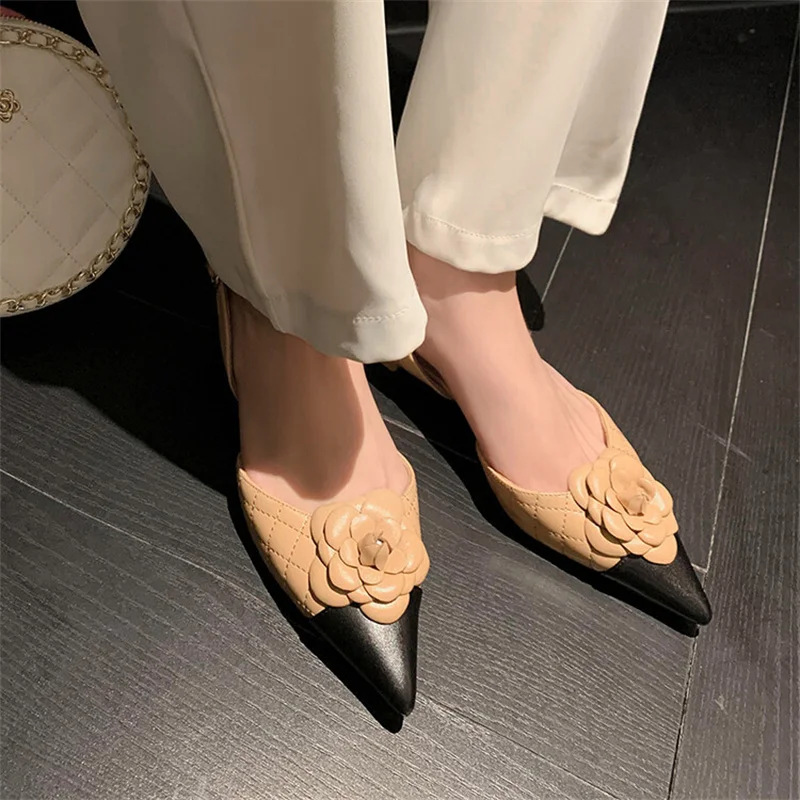 

Сандалии женские с цветочным принтом, босоножки с острым носком, на толстом каблуке, туфли-лодочки с ремешком с пряжкой, модная летняя обувь в стиле пэчворк