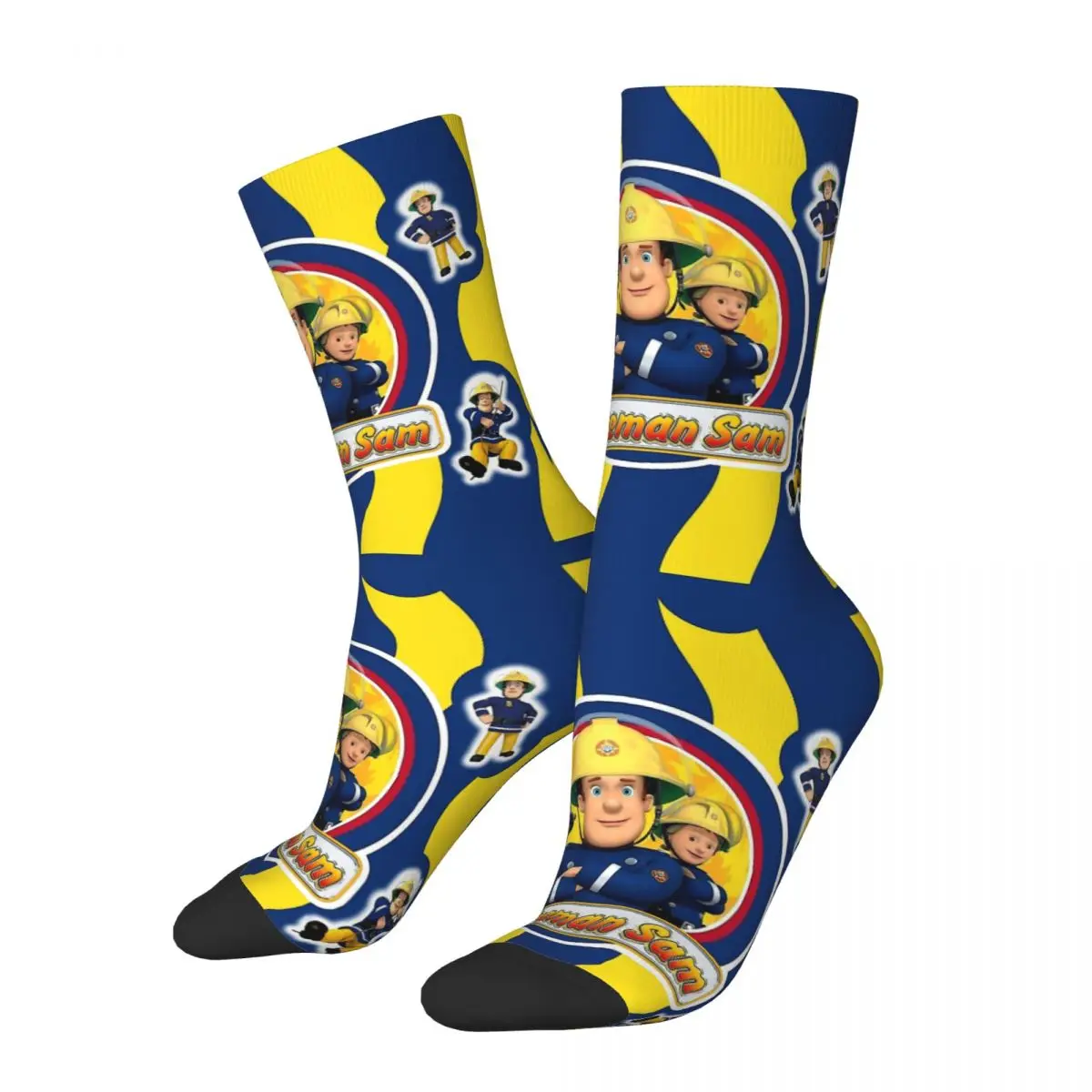 Zusammenfassung Fireman Sam Hero Socks Male Mens Women Autumn Stockings Polyester