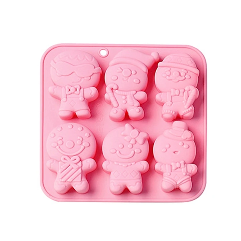 

Gingerbread Man Shape Chocolate Moulds Mousse Mold Silicone Material Cake Decorating Tools Baking Accessories for Baking