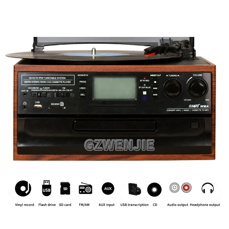 Преобразователь проигрывателя для с 33/45/78 об/мин сохранения виниловых