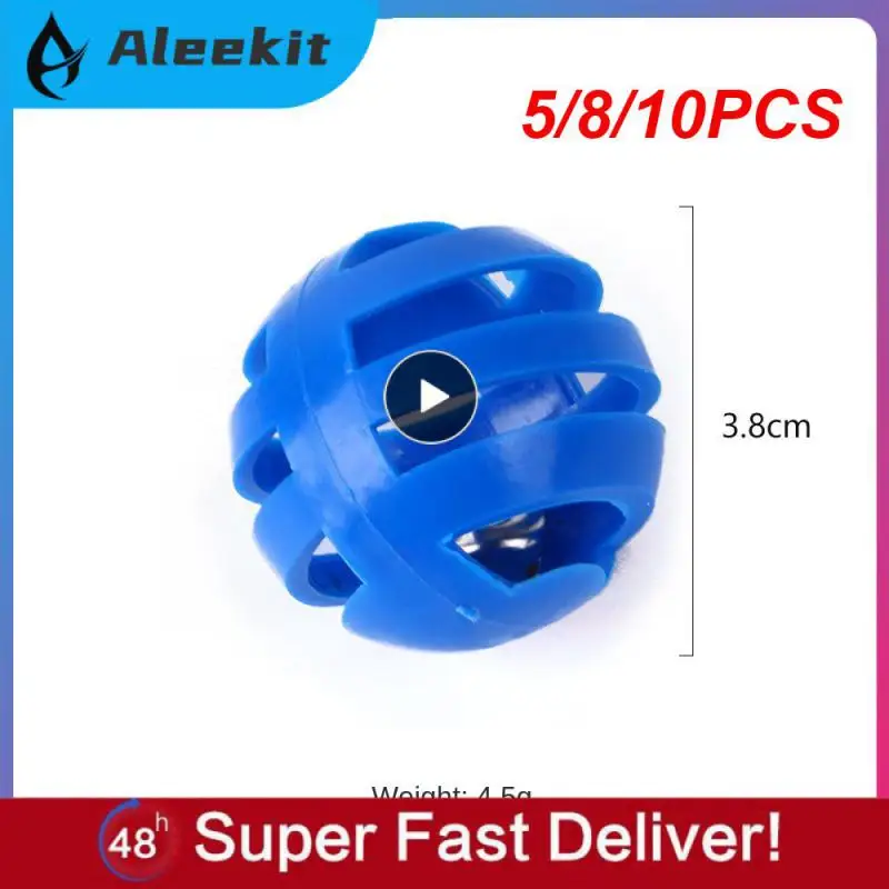

5/8/10PCS Toy Ball Tasteless Fashionable Random Color Ball Durable Hollow Out Interactive Cat Bell Toy Cat Supplies