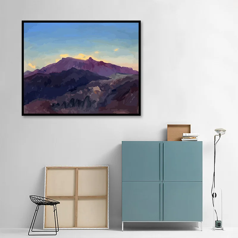 

1285983 Digital oil painting art oil mountain art oil painting living room floor decorative painting