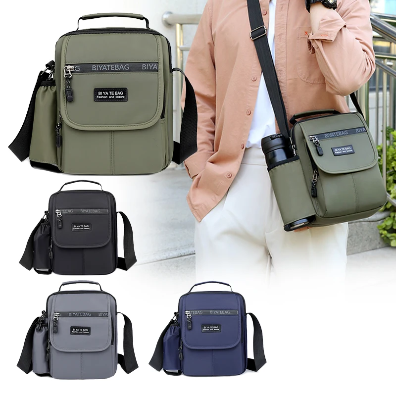 Men's Messenger Crossbody Shoulder Bags Travel Bag Men Small Sling Pack For Work Business Waterproof Oxford Packs Satchel Purse
