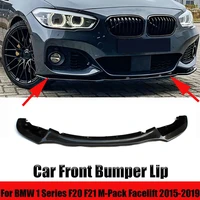 3pcs car front bumper lip splitter diffuser lip body kit abs spoiler bumper for bmw 1 series f20 f21 m pack facelift 2015 2019