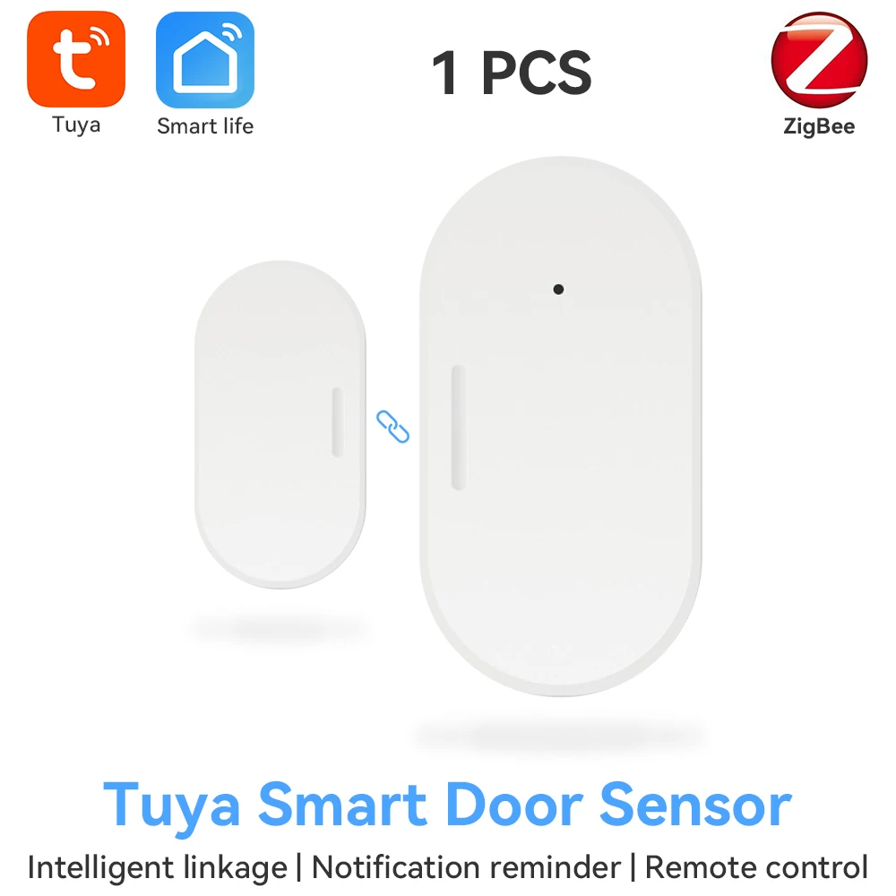 

Датчик двери Tuya Smart Life APP Zigbee, умная система сигнализации для открытия окон и закрытия ящиков, охранная защита для Alexa Google