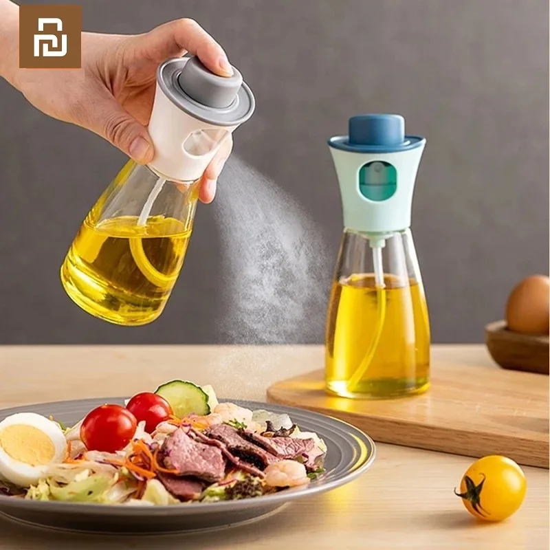 Xiaomi  Press Spray Food Oil Control Kitchen Set Oil Dispenser Olive Oil Glass Spray Oil Sprayer Air Pressure Oiler