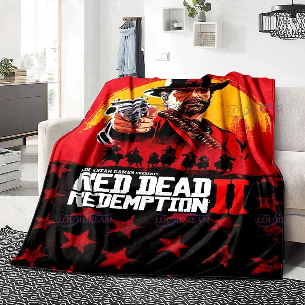Одеяло с принтом Game Red Dead Redemption HD одеяла для пикника теплое одеяло мягкое и