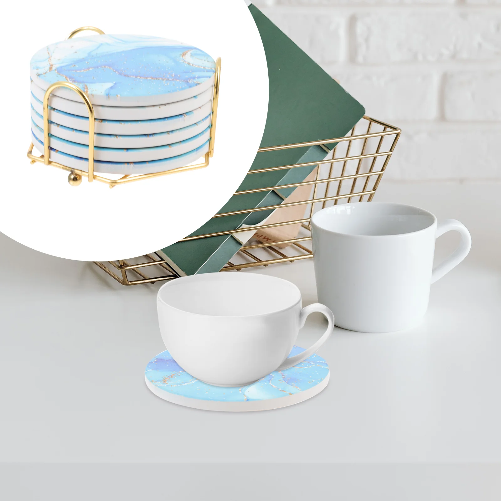 

1 Набор изолированных керамических подставок для обеденных столов, изысканные коврики для чашек (разные цвета)