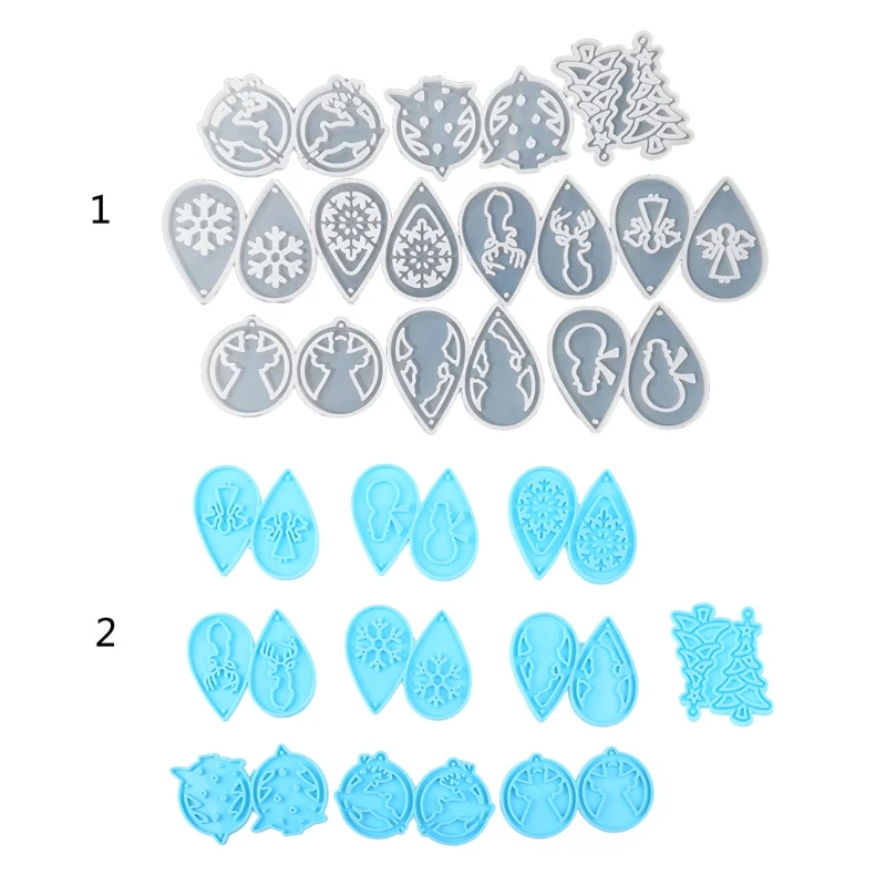 

DIY Christmas Theme Earrings Mold Christmas Pendant Earrings Epoxy Mold