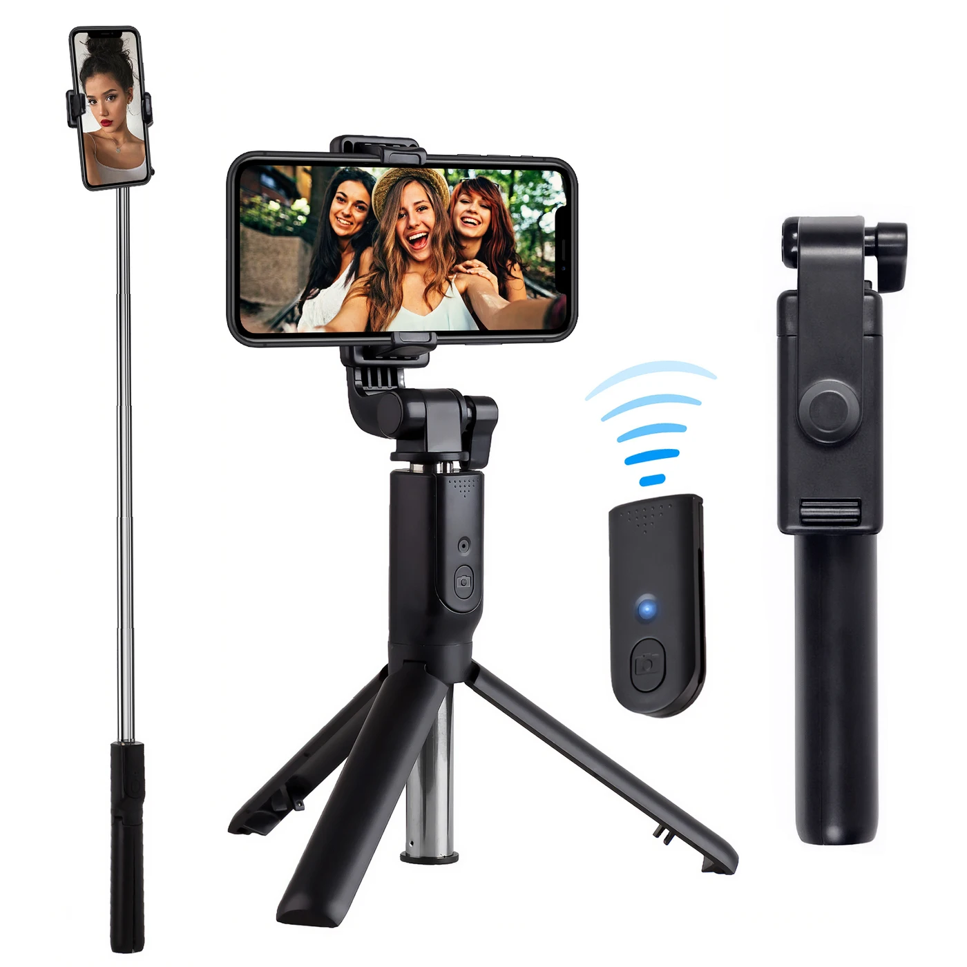 

Монопод для селфи Goodly Selfie Stick R6 со встроенным штативом триподом, регул