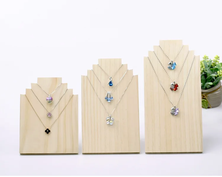 Wooden Necklace Holder Jewelry Display Bust Stand Wood Jewelry Necklace Stands Necklace Organizer Wood Jewelry Holder Display
