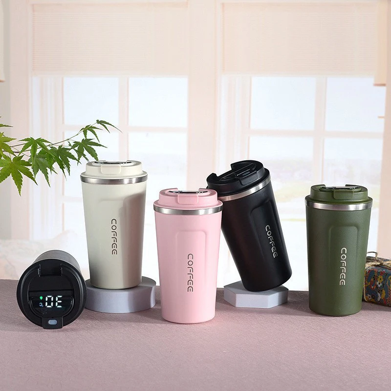 

380/510ml Smart Thermos Bottle LED Temperature Display Vacuum Flasks Travel Insulated Tumbler Portable Leak Proof Coffee Cup