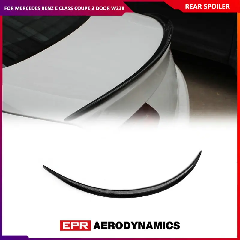 

For Mercedes Benz E Class Coupe 2 Door W238 AMG Style 18-IN CF Rear Spoiler Carbon Fiber Glossy Finished Trunk Wing