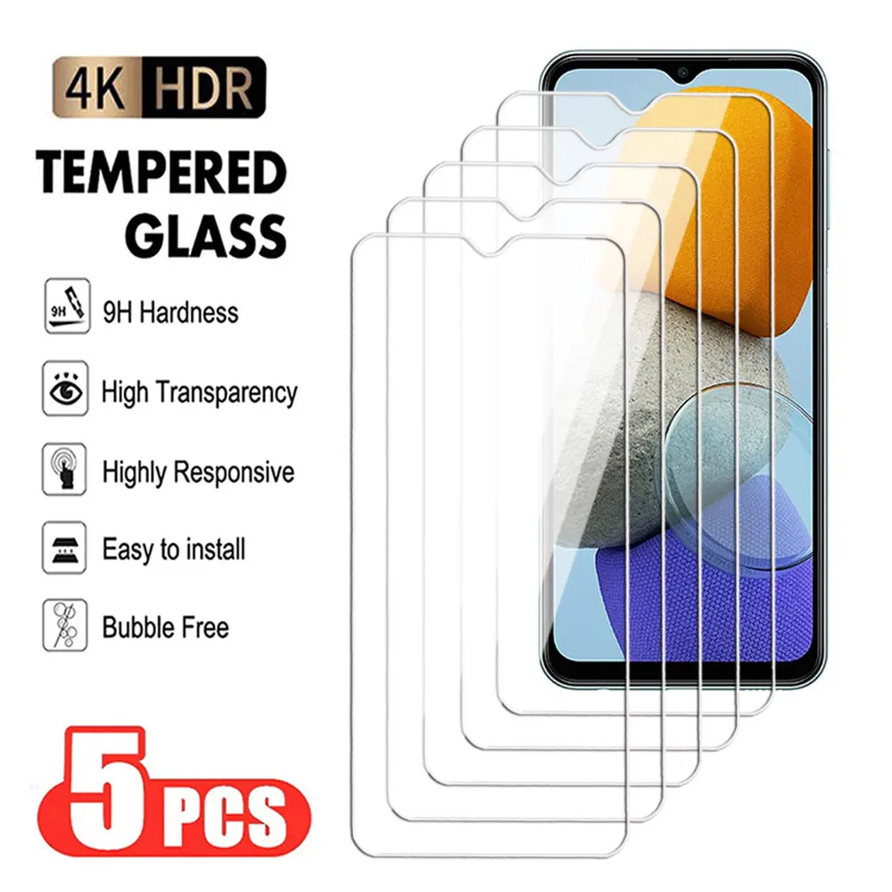 5 шт. прозрачное закаленное стекло для Samsung Galaxy M21 M22 M23 A21 A22 A23 A24 A25 4G 5G Защитная