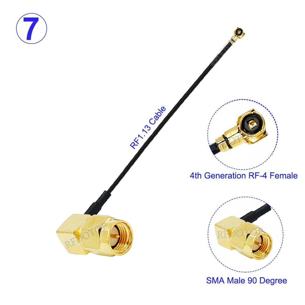 

RFDOTOP RF кабели SMA-IPX-4 5-100см