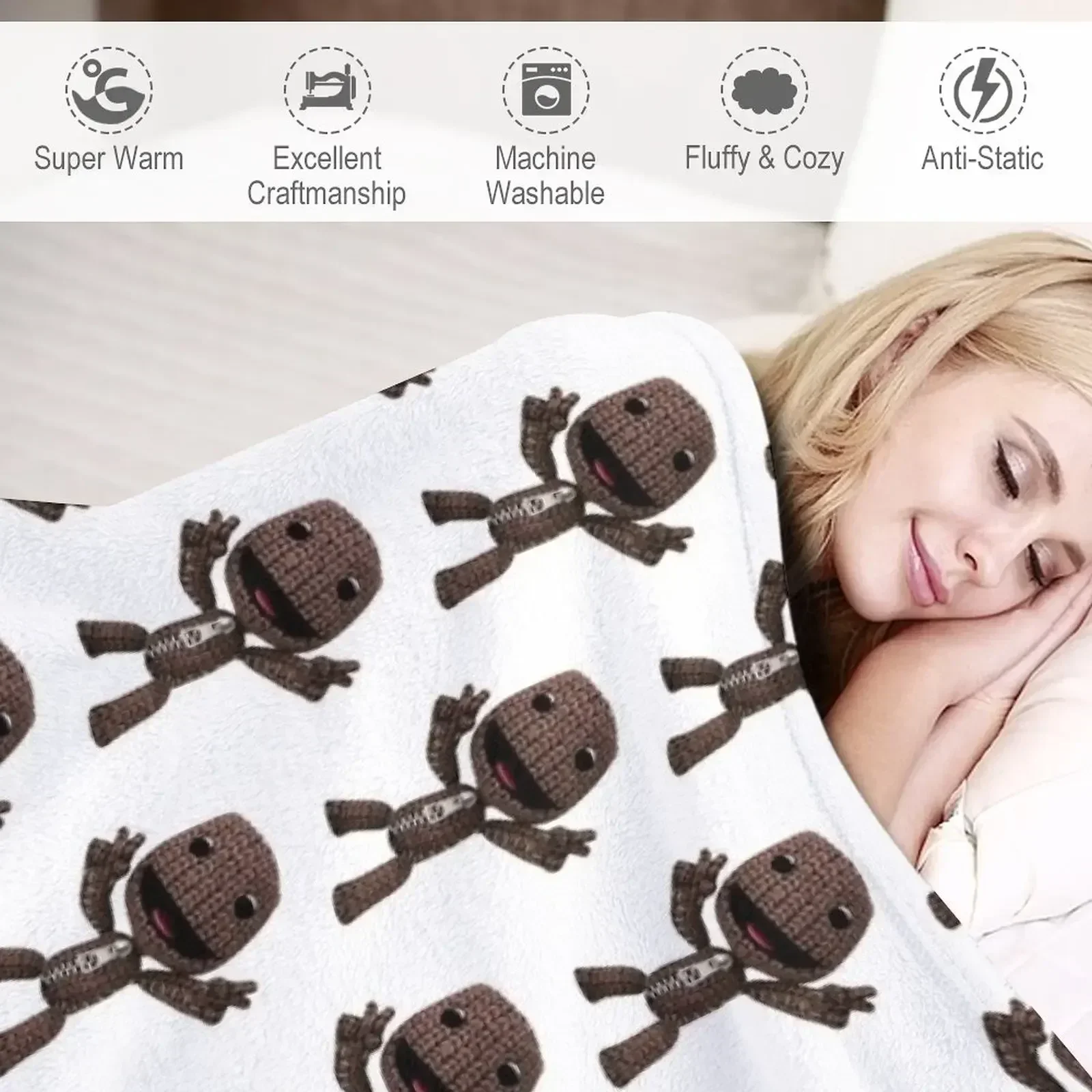 Одеяло LBP Sackboy персонализированные подарочные одеяла для среды