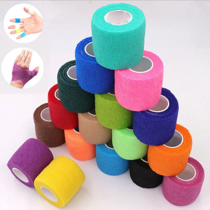 

1Pcs Waterproof Medical Therapy Self Adhesive Bandage Muscle Tape Finger Joints Wrap First Aid Kit Pet Elastic Bandage 2.5-10cm