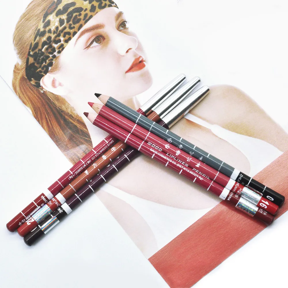 Профессиональная деревянная подводка для губ 1 шт. водостойкая помада карандаш