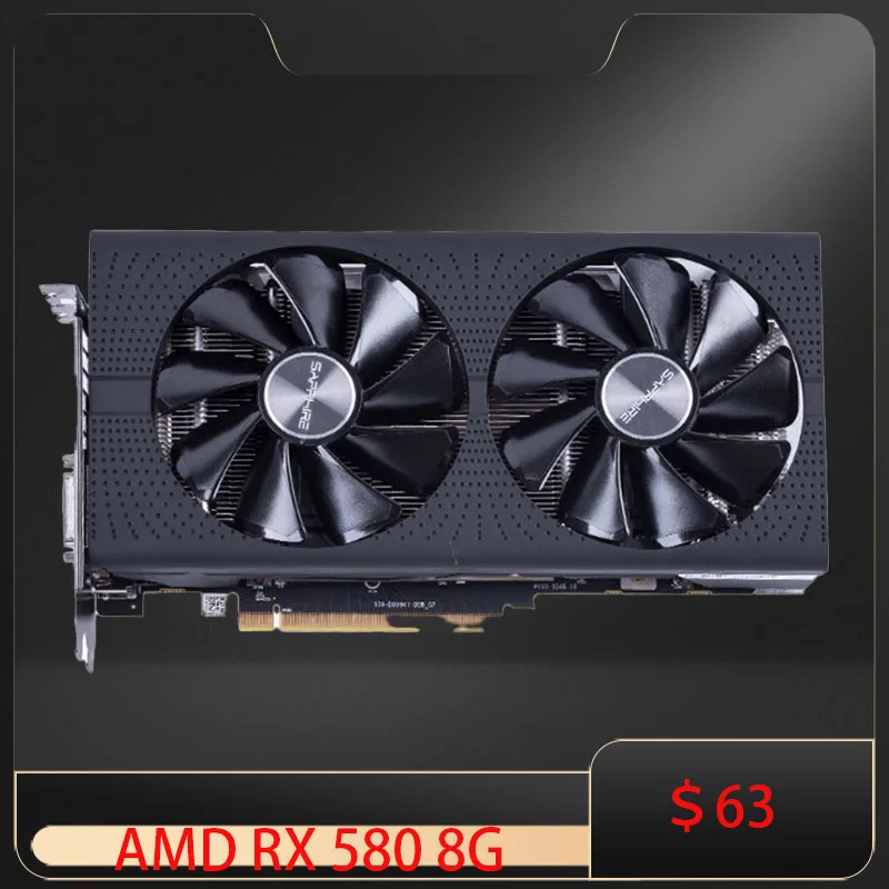

Горячая Распродажа 2023, б/у, графические карты Sapphire IR RX580 8 Гб 2048SP, GDDR5 256BIT PCI-E 3,0 HD DP слот, графический процессор RX 580 8G, видеокарта с портом DVI