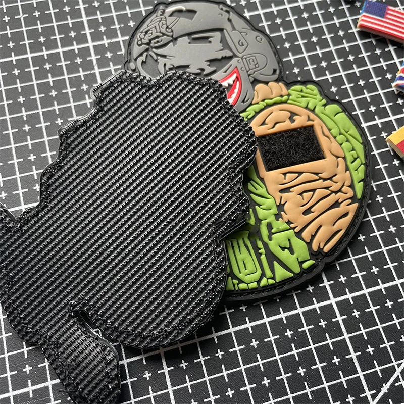 Боевой ручной пистолет-пулемет Гатлинга ПВХ Патчи военное оружие тактический