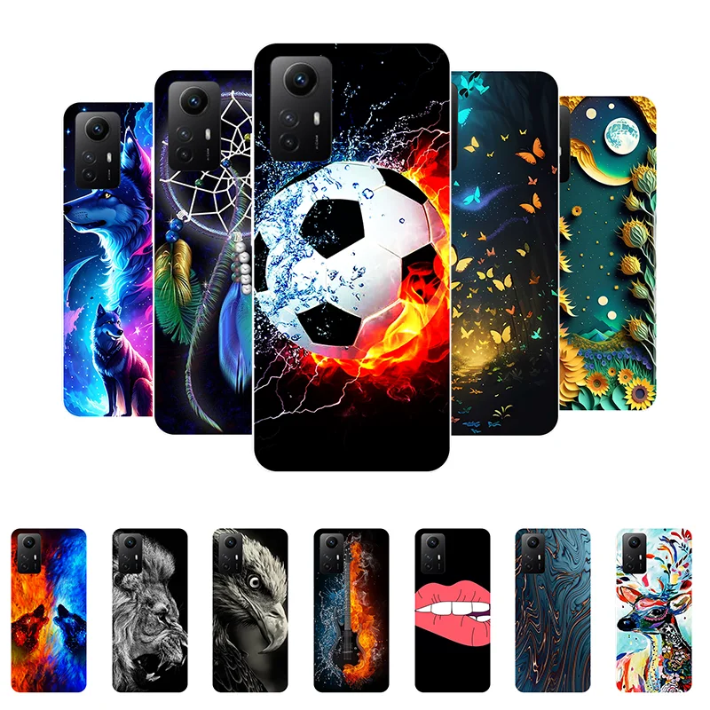 

For Redmi Note 12S 4G Case Football Soft Silicone Back Cases For Xiaomi Redmi Note 12S 12 S Phone Cover Note12S etui Funda