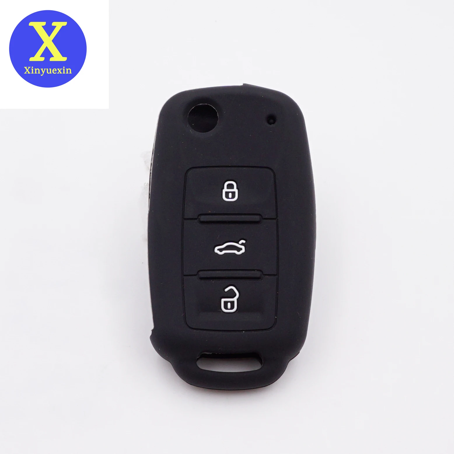 

Силиконовый откидной ключ Xinyuexin для Vw Golf Polo Passat для Skoda Octavia для Seat Ibiza Altea Toledo Leon Cupra 3 защитных кнопки