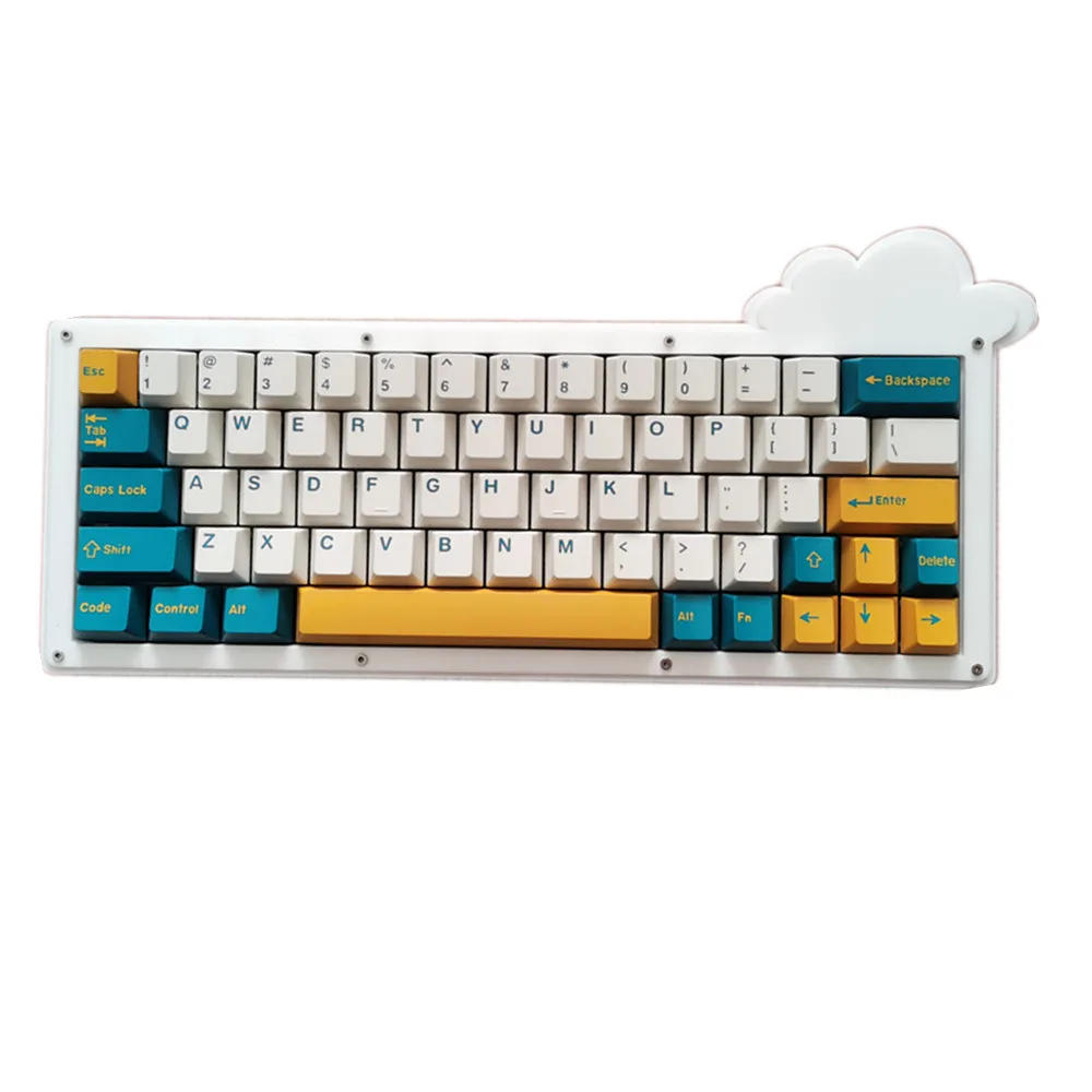 

7 Layer Acrylic Stack Left Shift 64 Keys Hot Swap PCB RGB DIY Kit Personalized Star-Shaped Projection Light 3.5MM Muffler Cotton