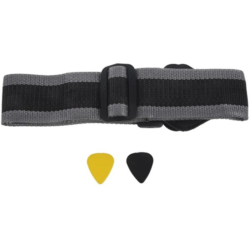 

Soft Guitar Strap Black With 2 Picks Guitar Strap Guitar Pick Clip Acoustic Guitar Bass Strap