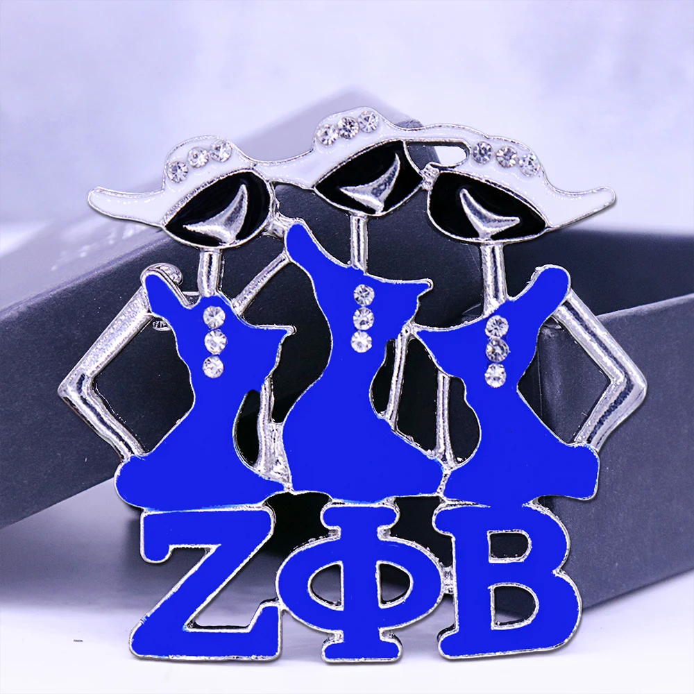 Черный тонкий женский органайзер Sorority Lady Zeta Phi Beta Pin греческие тонкие подарки