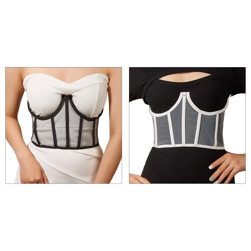 

Elastic Girls Adjustable Waist Corset Solid Color Sexy Style Women Waistband