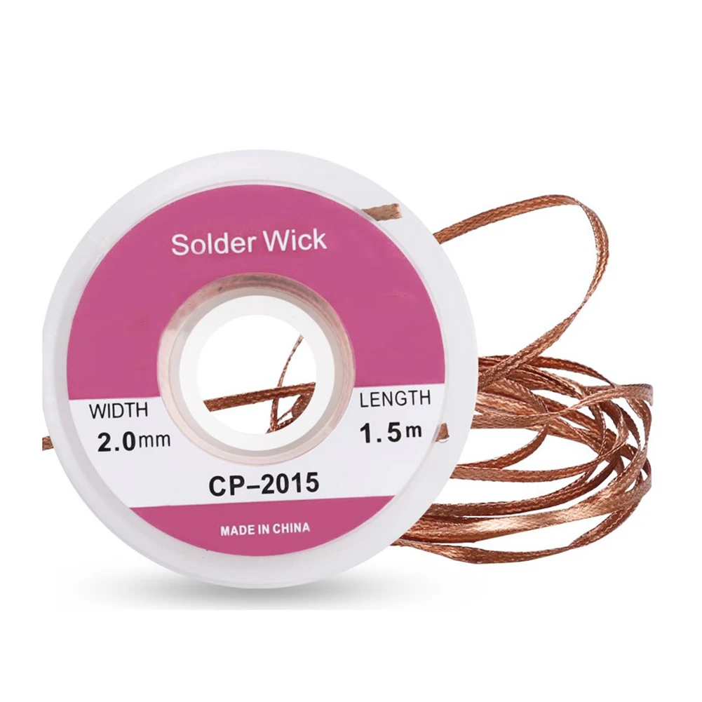 

5pcs 2.0mm CP-2015 Soldering Wire Braid 1.5M Desoldering Welding Sucker Remover Cable Workshop Equipment Soldering Tools