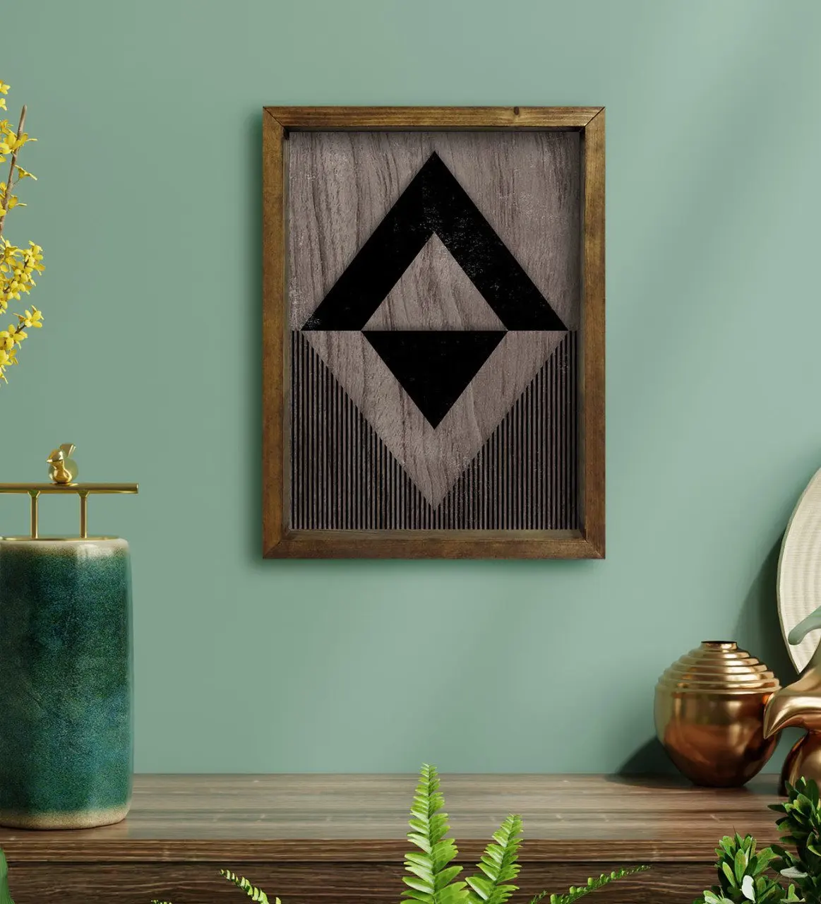 

BK домашний Современный художественный дизайн стол с рамкой из натурального массива дерева-10 дюймов