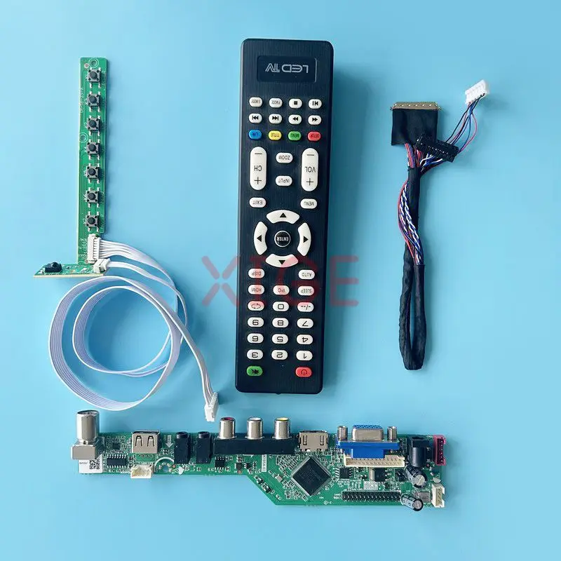 

LCD Controller Driver Board Fit LP140WH8-TLA1/TLC1/TLD1 DIY Kit VGA+HDMI+AV+USB 1366*768 Laptop Screen 40 Pin LVDS 14" Analog TV