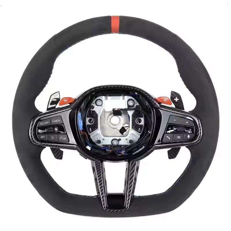 Фото Новый стильный спортивный руль из карбона для BMW G20 330i G30 CS Sport №1